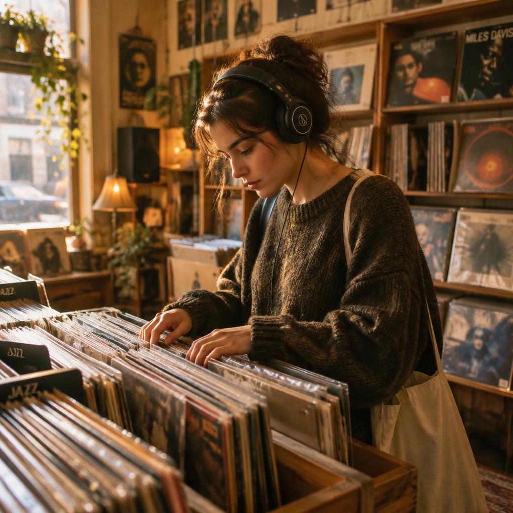 Digging records in a record store